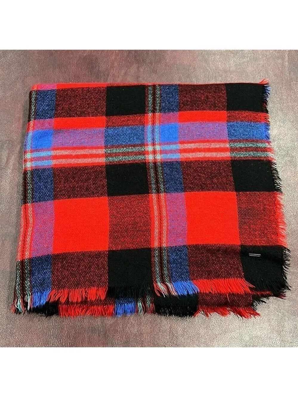 Roxy Juniors Heaven of Curiosity Woven Plaid Blanket Scarf